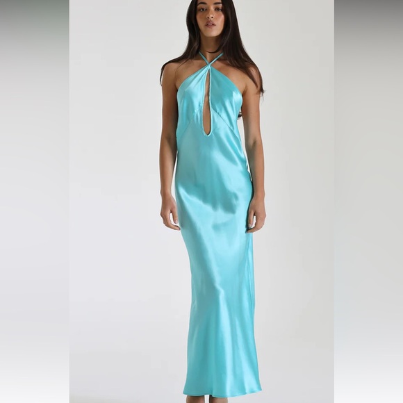 NATALIE ROLT Irena Dress in Turquoise - Picture 1 of 14